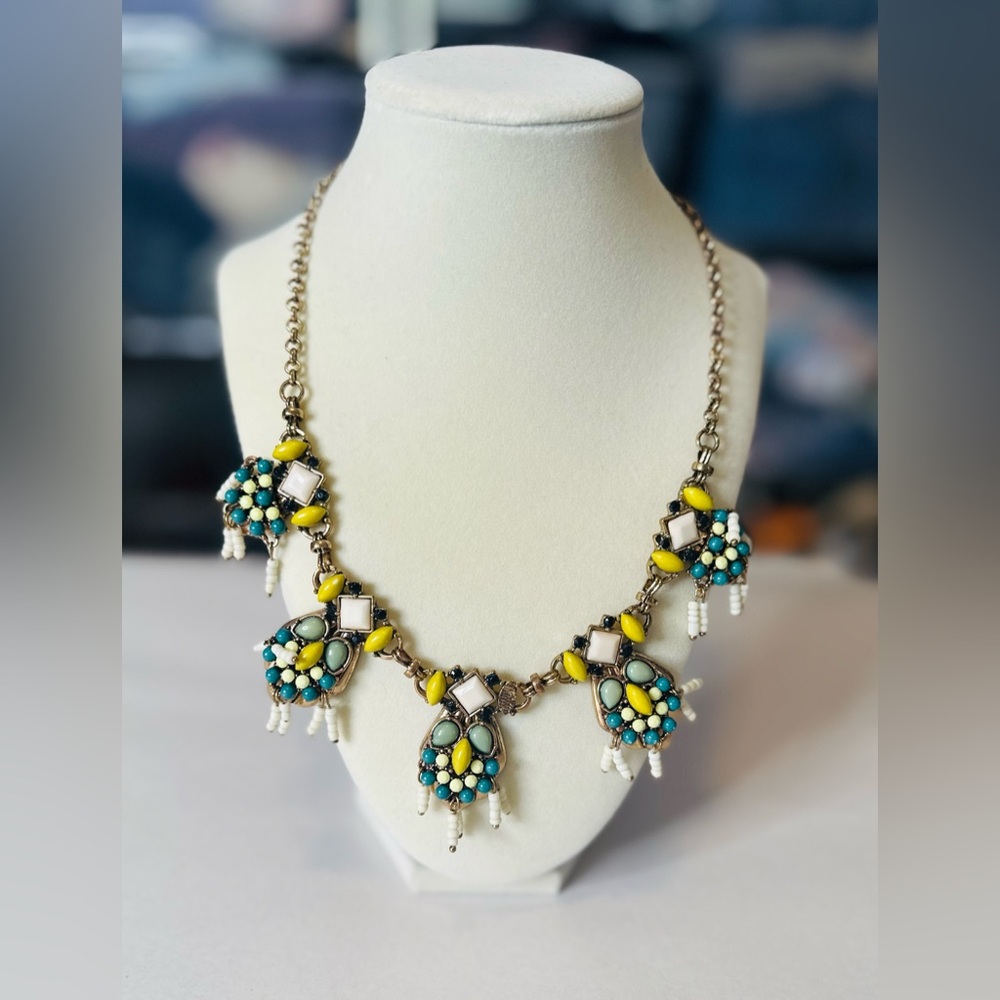 Vintage NY Gold & Stone Necklace
